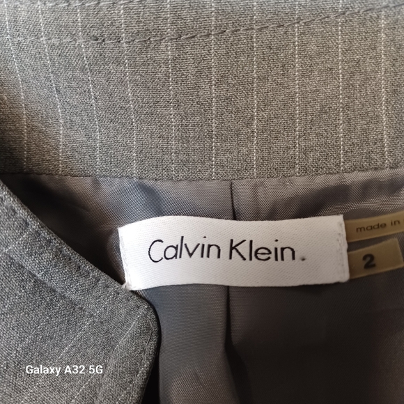 Calvin Klein Women Size  2 Charcoal Button-Front Midi Dress - Picture 2 of 15